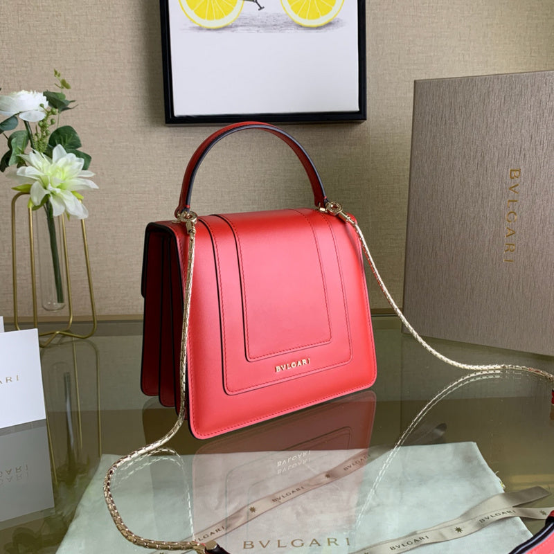 Classic Faux Leather Handbag - Smooth Faux-Leather Exterior | Women's Premium Handbag #1698 - alternate angle view (image 8) of designer-inspired handbag