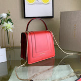 Classic Faux Leather Handbag - Smooth Faux-Leather Exterior | Women's Premium Handbag #1698 - alternate angle view (image 8) of designer-inspired handbag
