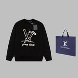 Front view of Louis Vuitton luxury clothing with monogram-inspired silhouette