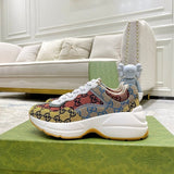 Gucci bold contrast luxury sneakers view 9 sleek tonal finish