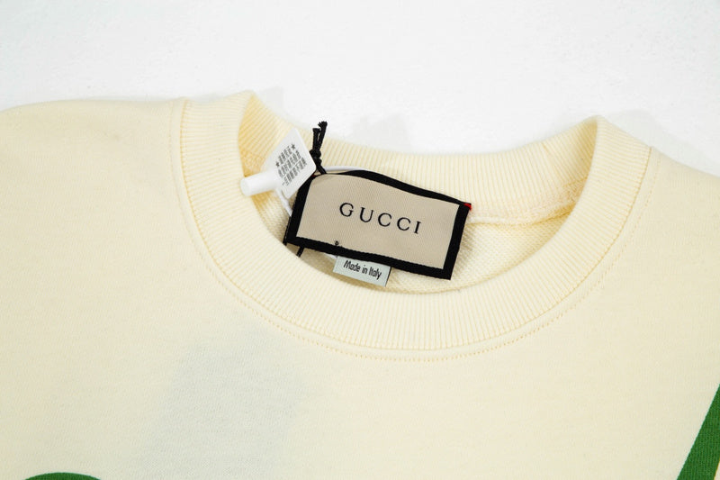 Close-up detail shot of Gucci luxury clothing with tailored silhouette