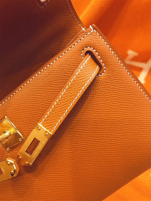 Understated bag shown from front angle
