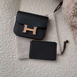 Side view of effortless structured handbag