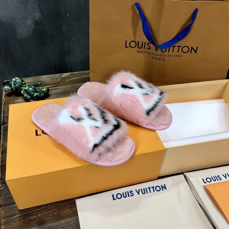 Close-up of Louis Vuitton shoes craftsmanship