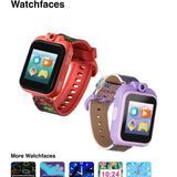 Front view of PlayZoom unisex red watch