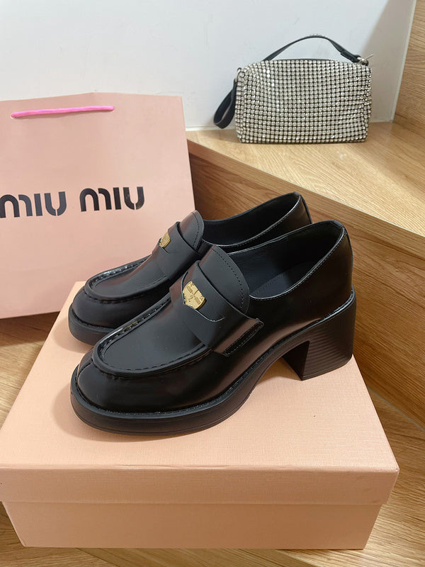 Close-up of Miu Miu shoes craftsmanship