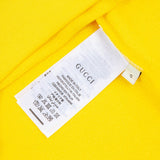 Close-up detail shot of Gucci luxury clothing with contemporary cut