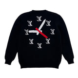 Side profile of Louis Vuitton luxury clothing with label-forward styling