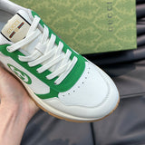 Gucci muted earth tones luxury sneakers view 10 retro runner design