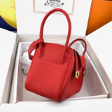 Side view of graceful structured handbag