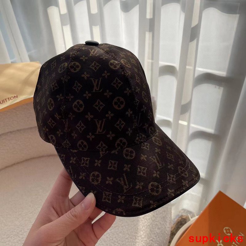 Close-up detail view of Louis Vuitton unisex cap