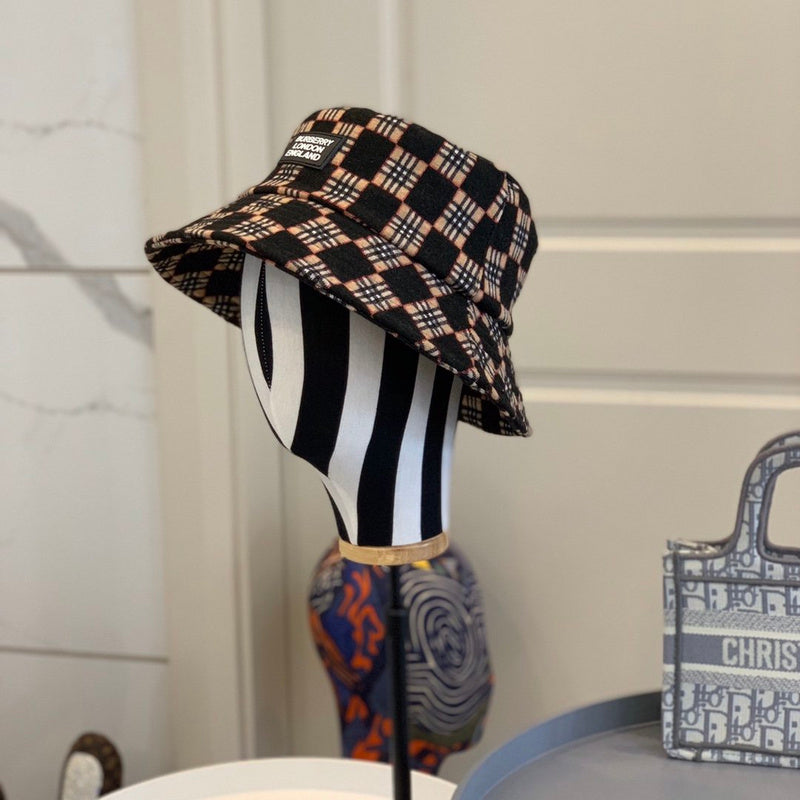 Close-up detail view of Burberry unisex cap