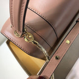 Sleek Vegan Leather Handbag - Statement Silhouette | Women's Statement Accessory #1761 - side angle view (image 2) of designer-inspired handbag