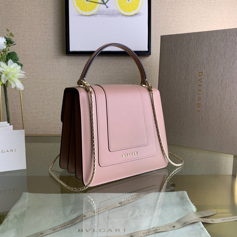 Classic Faux Leather Handbag - Polished Finish | Women's Luxury Handbag #1689 - alternate angle view (image 8) of designer-inspired handbag
