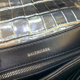 Statement Vegan Leather Handbag - Modern Structured Build | Women's Everyday Carry Handbag #435 - texture close-up (image 9) of designer-inspired handbag