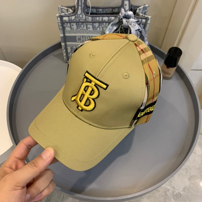 Angled view of Burberry unisex cap