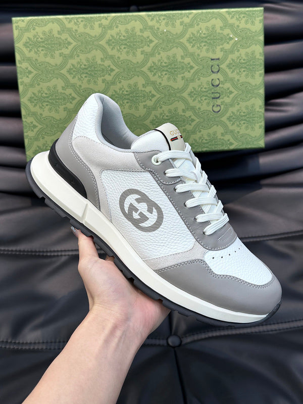 Gucci classic monochrome luxury sneakers view 7 heritage-inspired look
