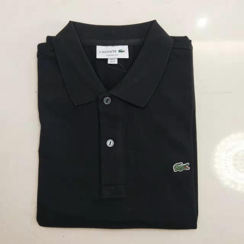Full styled look of Lacoste luxury clothing with monogram-inspired silhouette