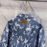 Back view of Louis Vuitton luxury clothing with label-forward styling