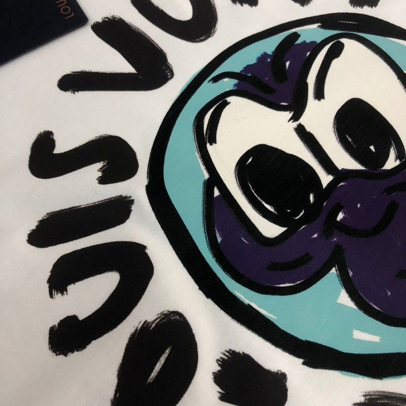 Front view of Louis Vuitton cotton t-shirt with label-forward styling