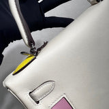Close-up detail of polished bag design