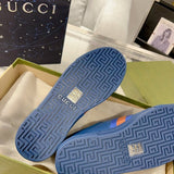 Side profile of Gucci clean off-white sneakers chunky sole construction