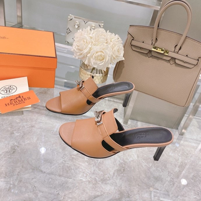 Hermès Nude Ankle Strap Heels - Lifestyle Styling Shot