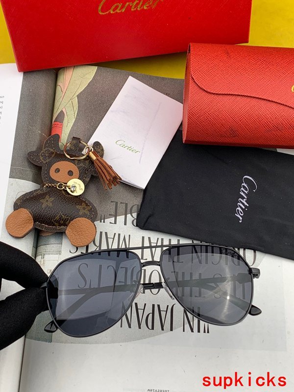 Angled view of Cartier unisex sunglasses
