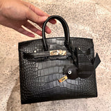  handbag close-up of hardware and finish