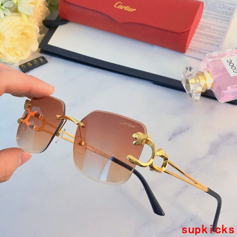 Angled view of Cartier unisex sunglasses