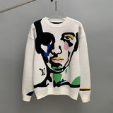 Front view of Louis Vuitton luxury clothing with logo-detail design