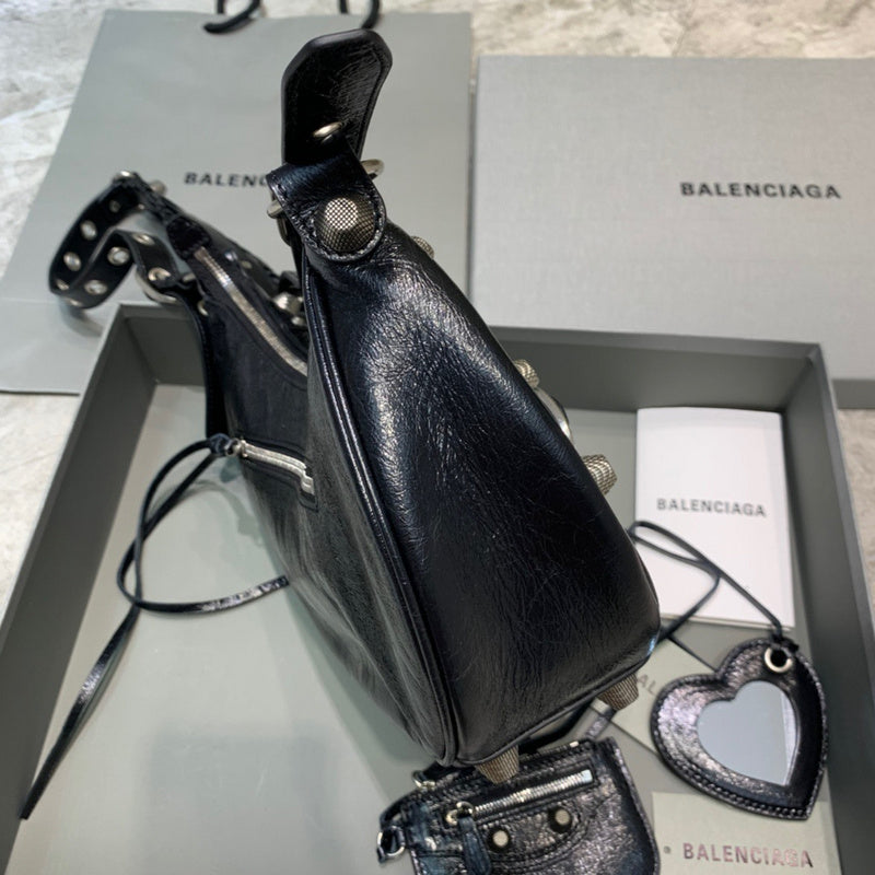 Modern Faux Leather Handbag - Modern Structured Build | Women's Luxury Handbag #375 - back view (image 4) of designer-inspired handbag