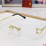 Close-up detail view of Cartier unisex sunglasses
