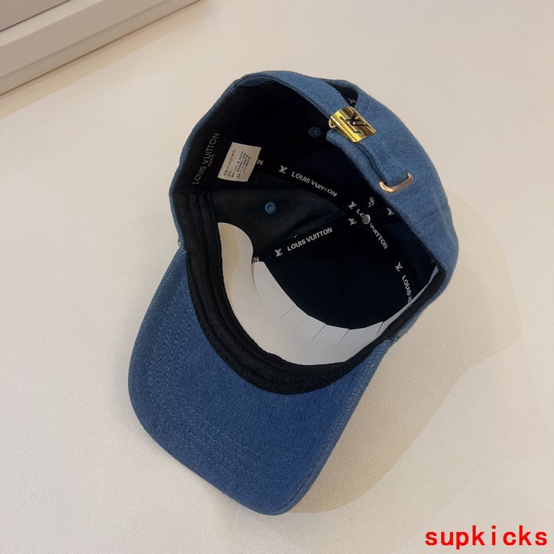 Close-up detail view of Louis Vuitton unisex cap