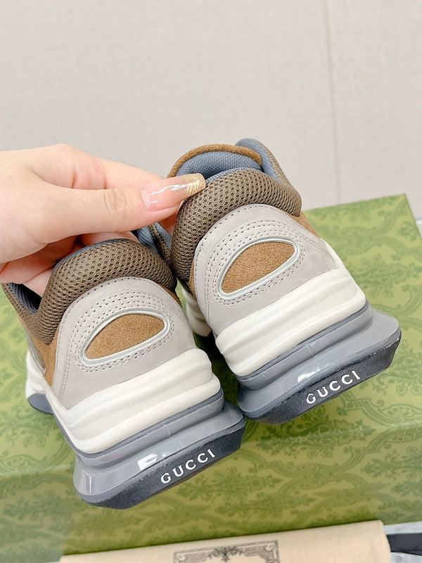 Gucci neutral cream luxury sneakers view 5 minimalist modern build
