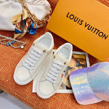 Close-up of Louis Vuitton shoes craftsmanship