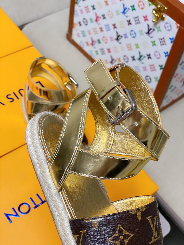 Louis Vuitton luxury shoes detail shot
