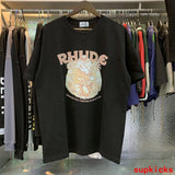 Back view of Rhude luxury clothing with tailored silhouette