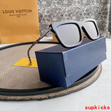 Close-up detail view of Louis Vuitton unisex sunglasses