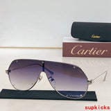 Close-up detail view of Cartier unisex sunglasses