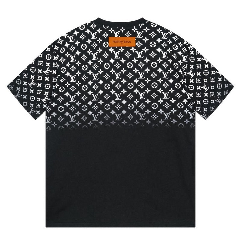 Close-up detail shot of Louis Vuitton cotton t-shirt with everyday silhouette