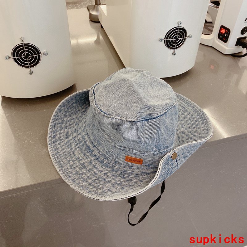 Close-up detail view of Louis Vuitton unisex cap