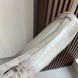 Side view of statement structured handbag