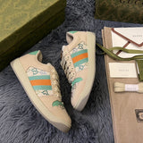 Gucci stone beige luxury sneakers view 8 chunky sole construction