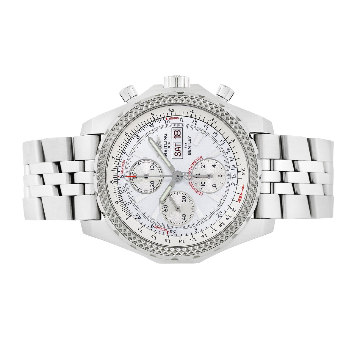 Front view of Breitling men's watch