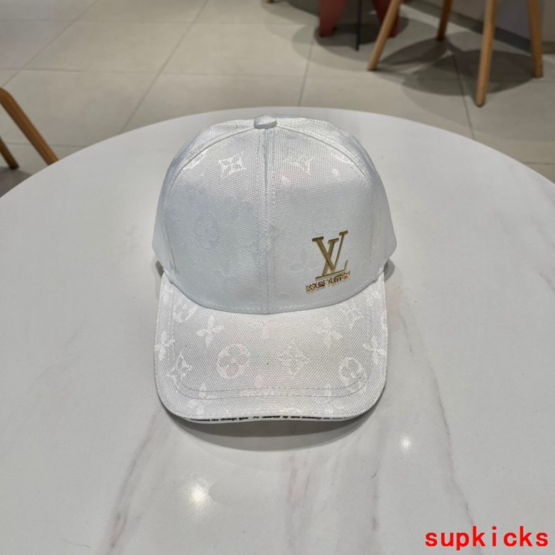 Close-up detail view of Louis Vuitton unisex cap