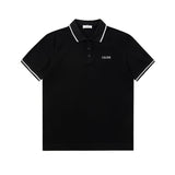 Side profile of Polo cotton polo shirt with logo-detail design