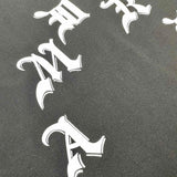 Close-up of Amiri hoodie craftsmanship