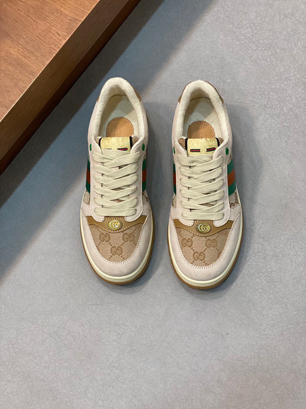 Gucci two-tone luxury sneakers view 6 minimalist modern build