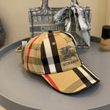Angled view of Burberry unisex cap